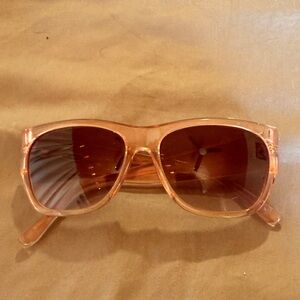 Transparent Pink Square Sunglasses for Women